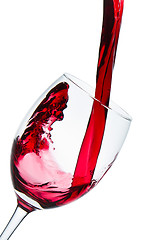 Image showing red wine glass