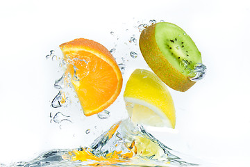 Image showing fruit splashing