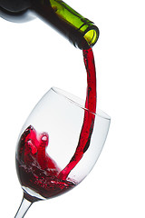 Image showing red wine glass