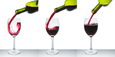 Image showing red wine glass