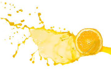 Image showing orange juice splash