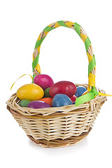 Image showing easter eggs in basket