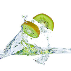 Image showing kiwi splashing