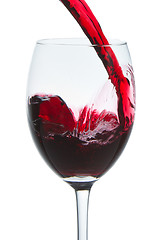 Image showing red wine glass