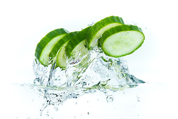 Image showing cucumber in water