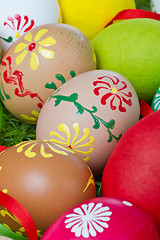 Image showing painted easter eggs