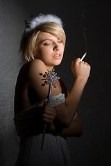 Image showing smoking princess