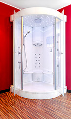 Image showing Big corner shower