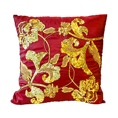 Image showing Burgundy pillow