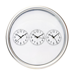 Image showing Triple clock