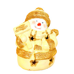Image showing Yellow snowman