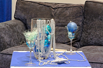 Image showing Christmas blue decoration