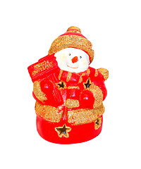 Image showing Red snowman