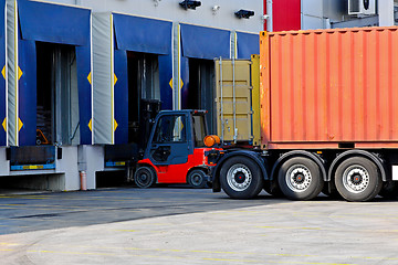 Image showing Forklift cargo