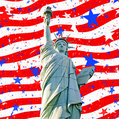 Image showing statue liberty stars stripes for 4th july