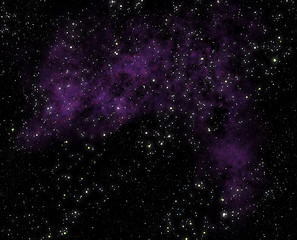 Image showing stars and nebula clouds in deep space