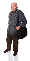 Image showing old man with bag