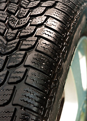 Image showing Washed car tire detail shot