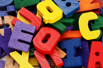 Image showing wooden letters