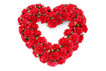 Image showing red roses heart