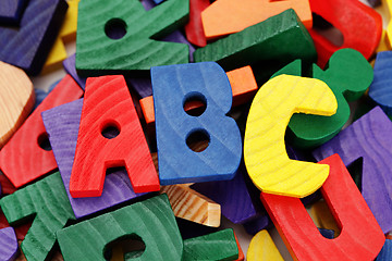 Image showing wooden letters