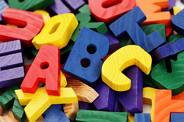 Image showing wooden letters