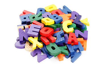 Image showing wooden letters