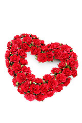 Image showing red roses heart
