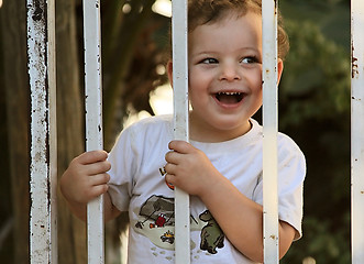 Image showing boy enjoys the playground