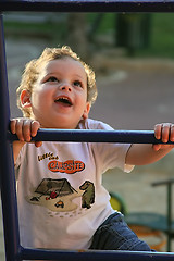 Image showing boy enjoys the playground