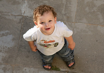 Image showing boy enjoys the playground