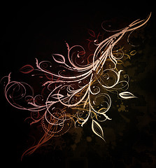 Image showing Floral grunge background