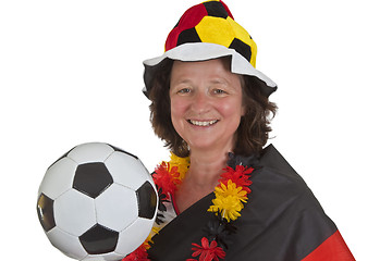 Image showing Female Soccer Fans