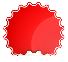 Image showing  Red round hamous sticker or label 