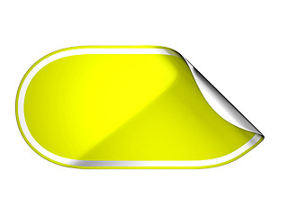 Image showing Rounded Yellow hamous sticker or label