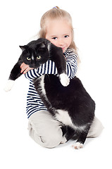 Image showing Little cute girl in studio