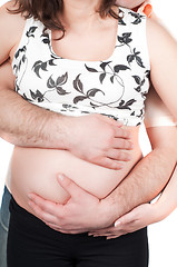 Image showing Beautiful couple - pregnant woman