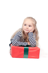 Image showing Little cute girl in studio