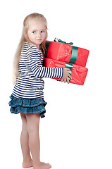 Image showing Little cute girl in studio