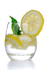 Image showing Glass of fresh cool tonic
