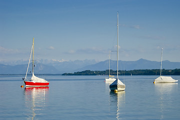 Image showing Boats Starnberg Lake