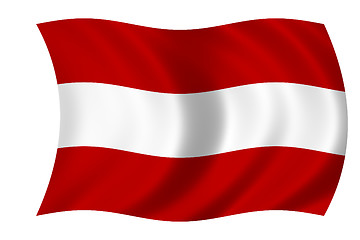 Image showing waving flag of austria