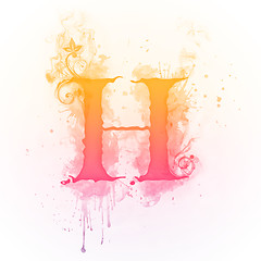 Image showing Sunny Swirl Letter H