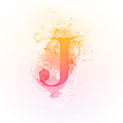 Image showing Sunny Swirl Letter J