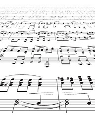 Image showing Music Notes Texture