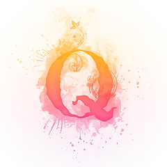 Image showing Sunny Swirl Letter Q