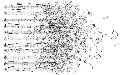 Image showing music notes dancing away