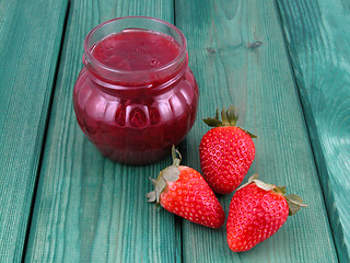 Image showing strawberry jam