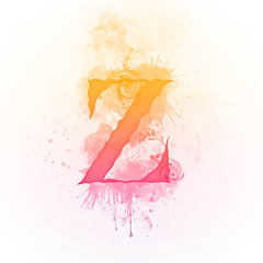 Image showing Fire Swirl Letter Z