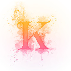 Image showing Sunny Swirl Letter K